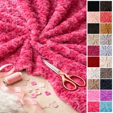 Faux Fur Fabric Rose Swirl
