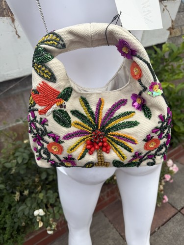Zara beaded printed bag - zara,