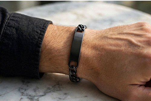 Men black stainless steel - stainless,