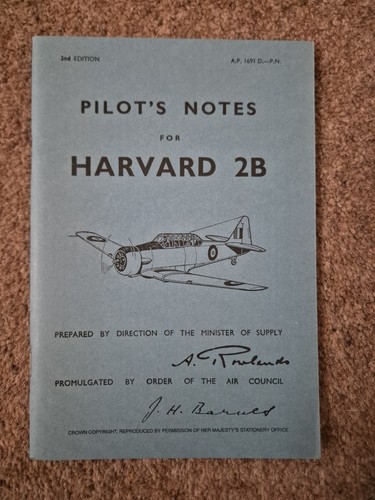 Harvard pilot notes - 2b, pilot's