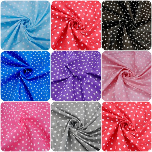Poly cotton fabric stars print - stars,