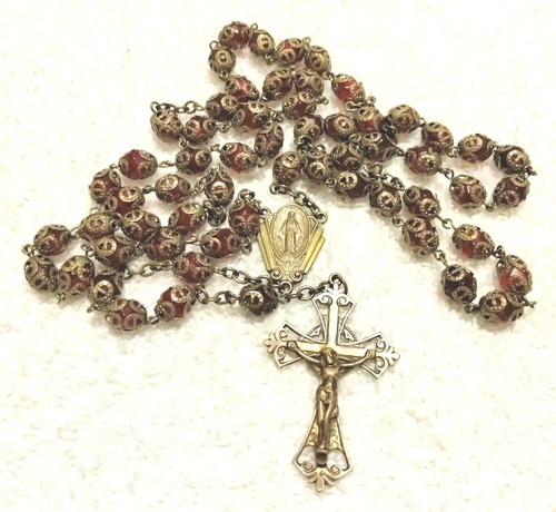 Filigree rosary beads rare - beads,