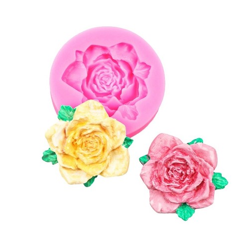 Silicone rose fondant mould - fondant,