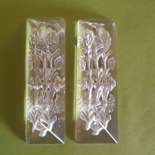 Two vintage glass prism - , knife