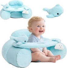Inflatable Baby Sit-Me-Up Seat with Cover, Portable Floor Seat for 3–36 Months