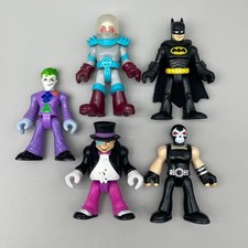 Imaginext Batman Figure Bundle - Joker Penguin Mr Freeze Bane Figures P&P B8