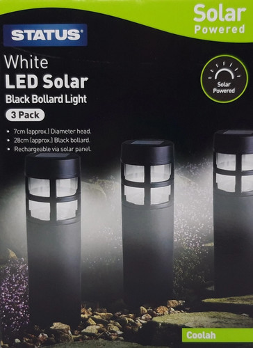 Pack white led solar black - pack,