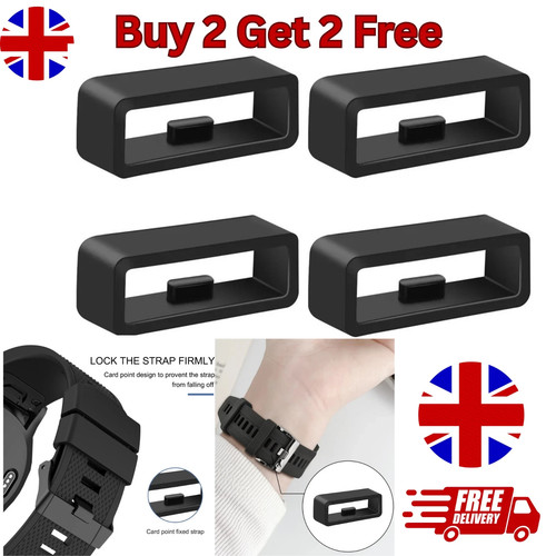 Black rubber watch strap - black,