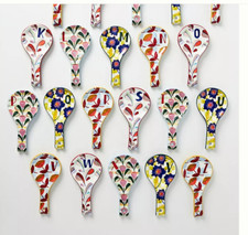 Anthropologie Tivoli Monogram Spoon Rest Ceramic Hand Painted (letter "U") NEW