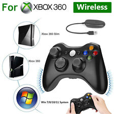 For Microsoft Official for Xbox 360 Wireless Controller USB Console PC - Black