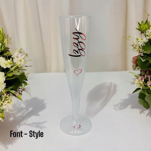 Personalised clear champagne - clear,