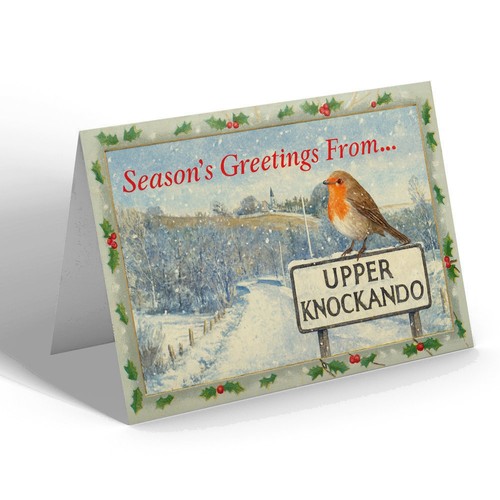 Xmas notelet upper knockando - xmas,