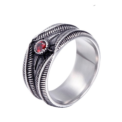 Vintage silver feather ring - vintage,