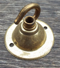 RECLAIMED BRASS CEILING LIGHT ROSE HOOK R34