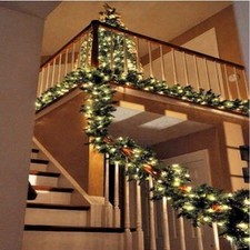 9FT Christmas Garland with LED