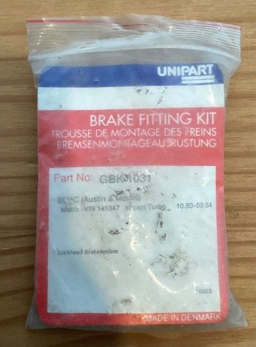 Unipart brake fitting kit gbk - brake,