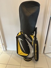 Nike Golf SQ Sumo Golf Tour Staff Bag w/ Rain Hood- 6 Way Dividers Black/Yellow
