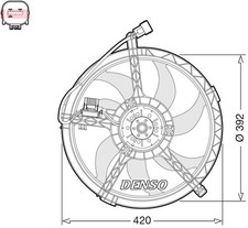 Engine radiator fan fits MINI