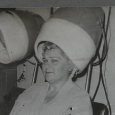 vtg photo unusual woman head