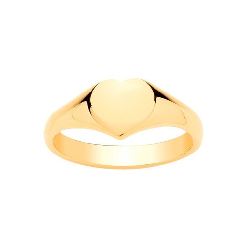 Ladies gold signet ring - gold,