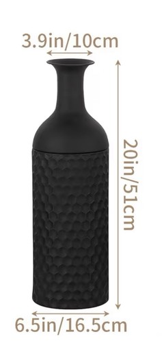Large black hammered - black,