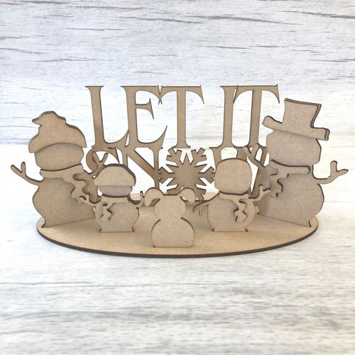 Christmas snowman family scene - christmas,