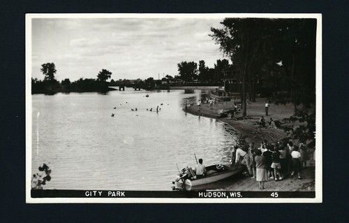 Hudson wisconsin c1950 rppc - wisconsin,