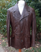 Mens Brown Soft Leather Jacket 42 inch Charity Sale