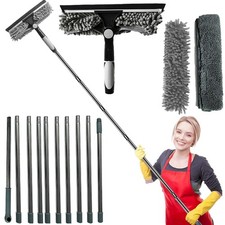 4.5M Telescopic Squeegee Cleaner Window Glass Cleaning Kit Extendable Pole Tool