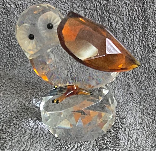 Clear glass crystal owl - clear, glass/crystal