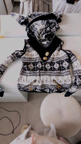 Short black knit gyaru - short,