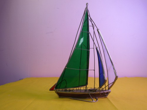 Stained glass yacht - stained,
