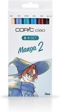COPIC Ciao Coloured Marker Pen - 5+1 Set Manga 2, for Art & Crafts, Colouring