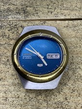 Seiko 9 o clock position helmet case Automatic 7009 Watch need leather strap