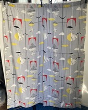Marian Mahler Mobiles Curtains Grey Rare Vintage 50s Original Fabric Sanderson