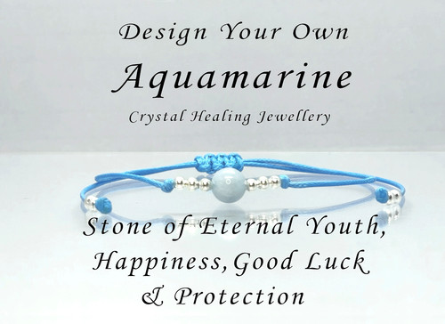 Aquamarine bracelet anklet - aquamarine,