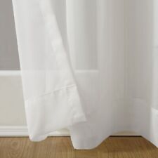 A pair of high quality Voile & cotton-look Voile slot Curtain 2 Panels 11 sizes