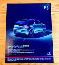 CITROEN DS3 CABRIO DS 3 -  ORIGINAL FRAMEABLE COLLECTIBLE CLASSIC CAR ADVERT