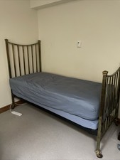 Heals Antique Single Brass Bed With Seventh Heaven Base