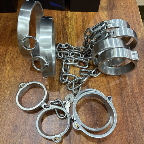Stainless steel handcuff ankle - stainless,