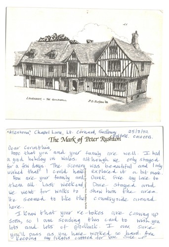 Postcard lavenham guildhall - postcard,