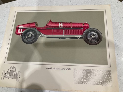 1932 alfa romeo print - 1932,