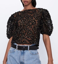 BNWT Zara Sheer Mesh Blouse
