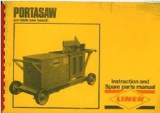 Liner Portasaw Portable Saw Bench Operators Manual and Parts List