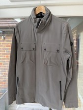 Belstaff Men's Waterproof Jacket In Soft Grey Size UK 40. Storable Hood.