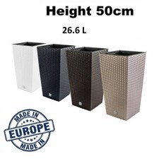 Tall Square Rattan Effect