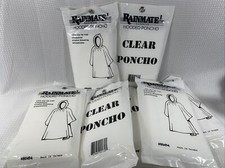 10 Lot Adult Rainmate I Rainwear Clear Hooded Rain Poncho OSFM SEALED BRAND NEW