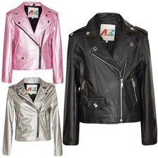 Girls Jackets Kids PU Faux