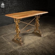 19th C Cast Iron Pub Table