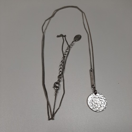Silver coloured chain pendant - silver,